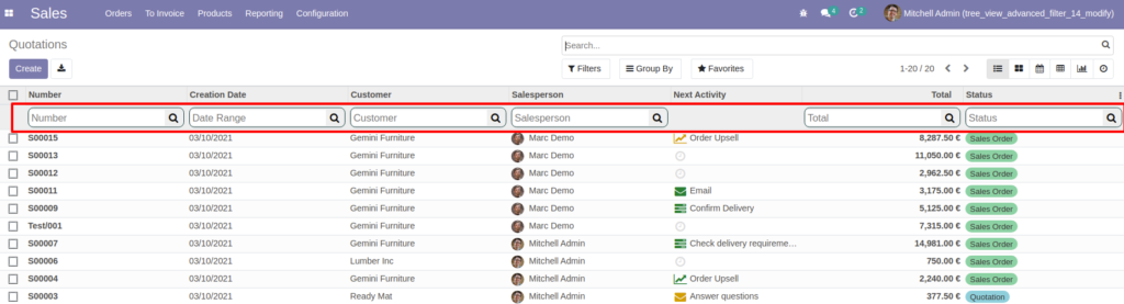 Search Filter in Odoo