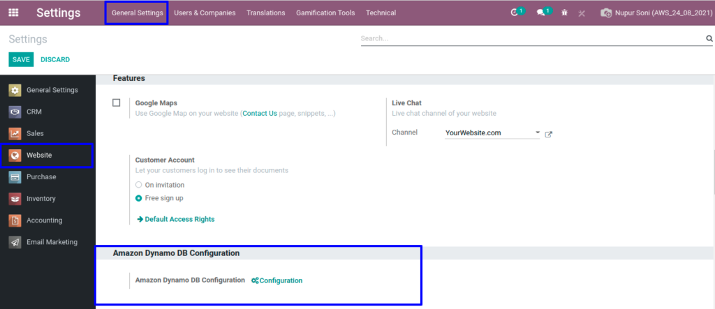 AWS DynamoDB and Odoo 14 