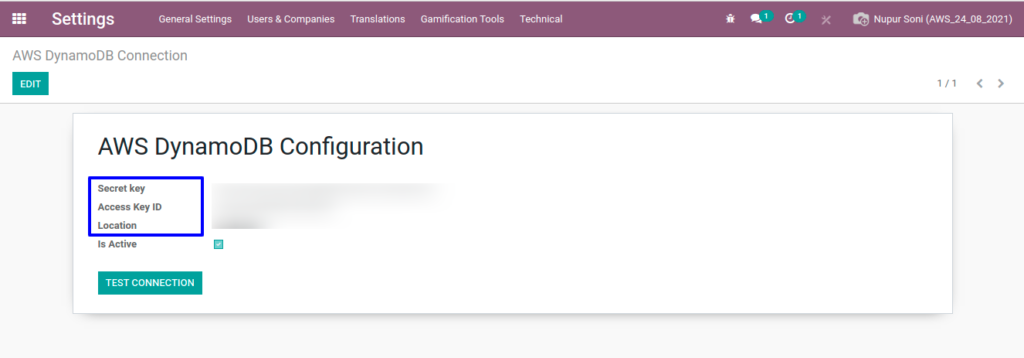 AWS DynamoDB and Odoo 14 