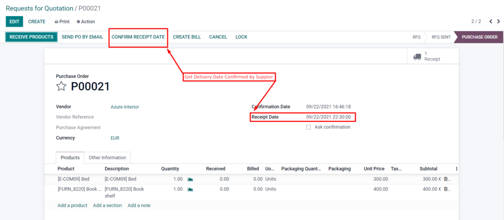 Odoo 15 Purchase Module