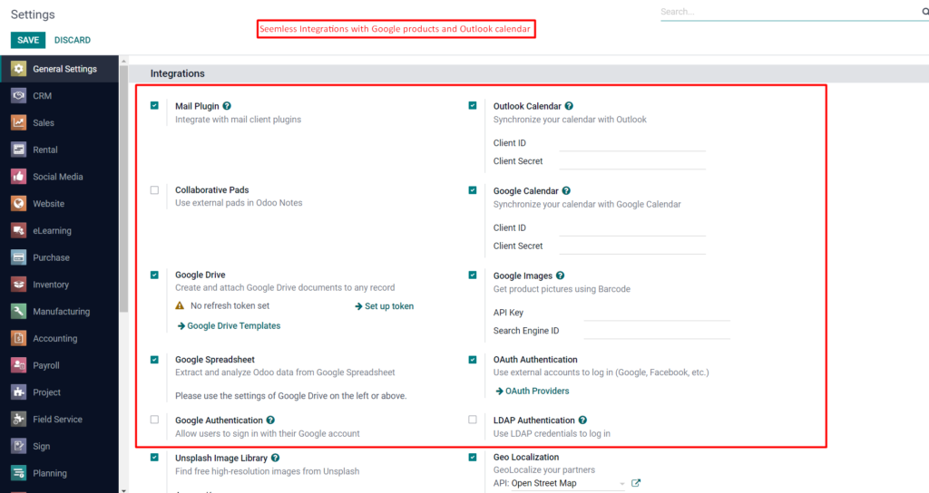 Odoo 15 Google Integration
