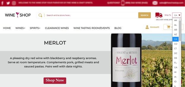 Magento Website for Wine Shop