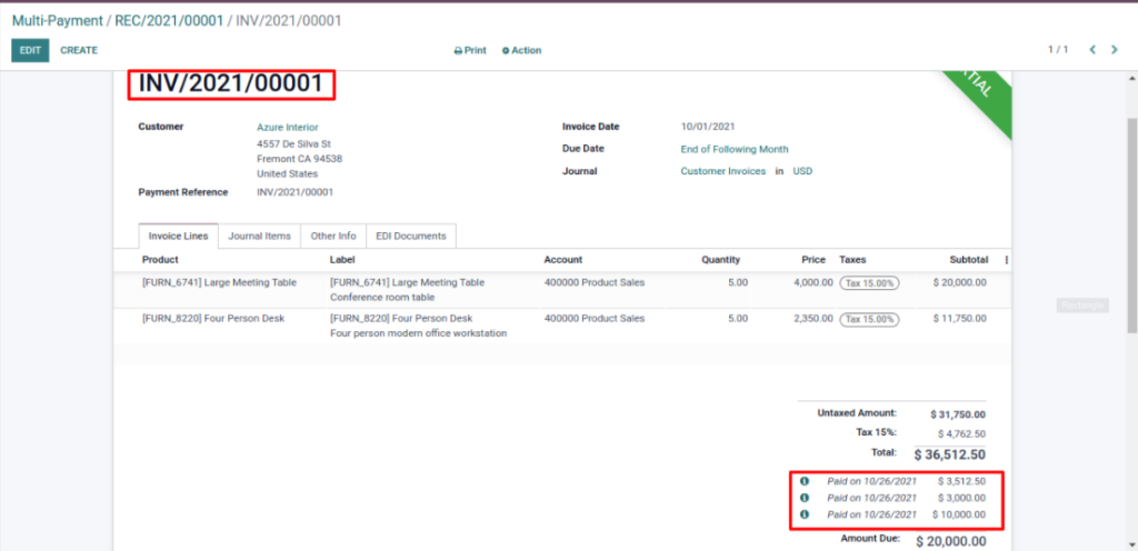 Odoo Batch Payments