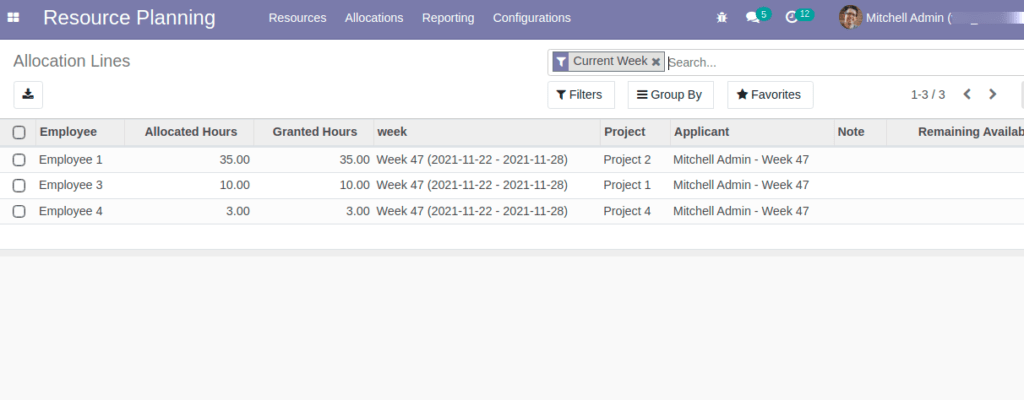 Odoo Resource Management App