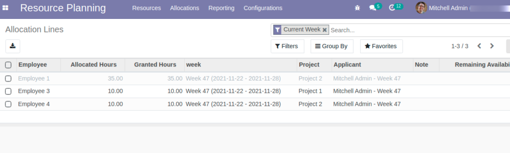 Odoo Resource Management App