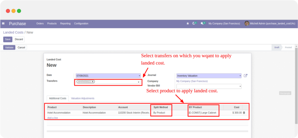 Landed Cost in Odoo 14