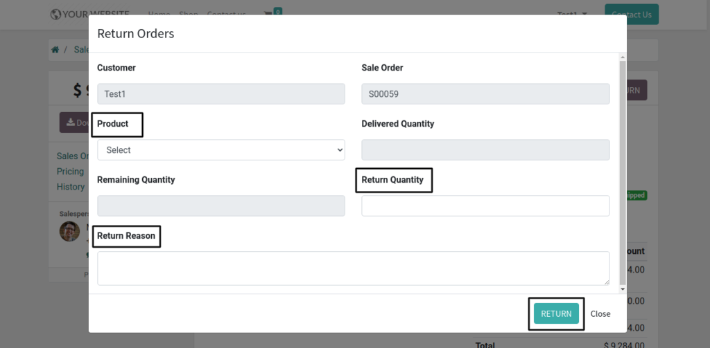 Odoo Return Order Management