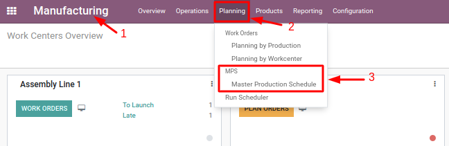 Master Production Schedule in Odoo