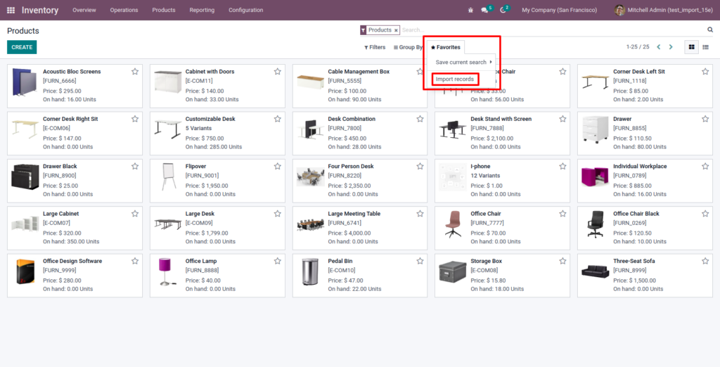 Import Bulk Products in Odoo