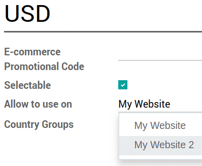 Multi-websites in Odoo