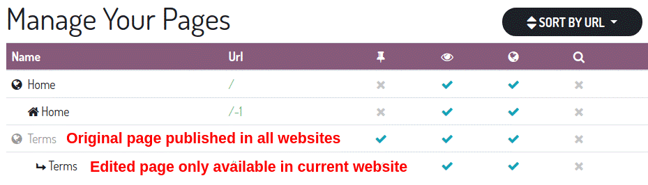 Multi-websites in Odoo