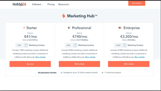 hubspot pricing