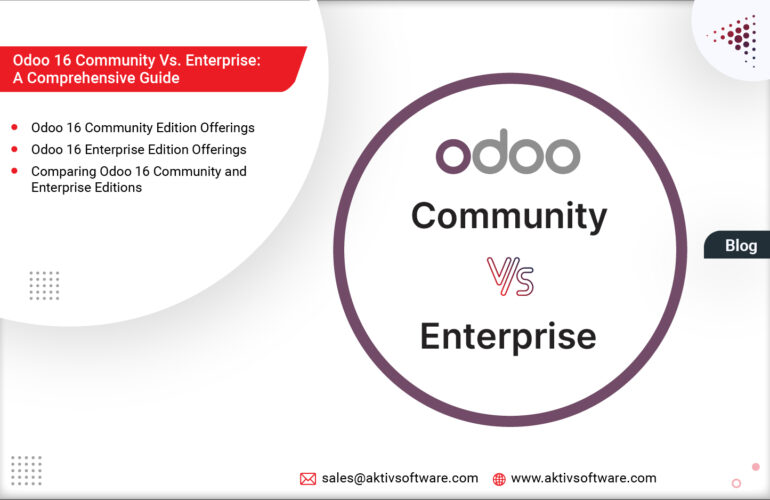 Odoo 16 Community Vs. Enterprise Edition