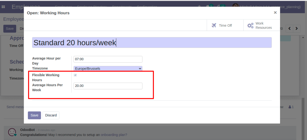 Odoo Resource Management App