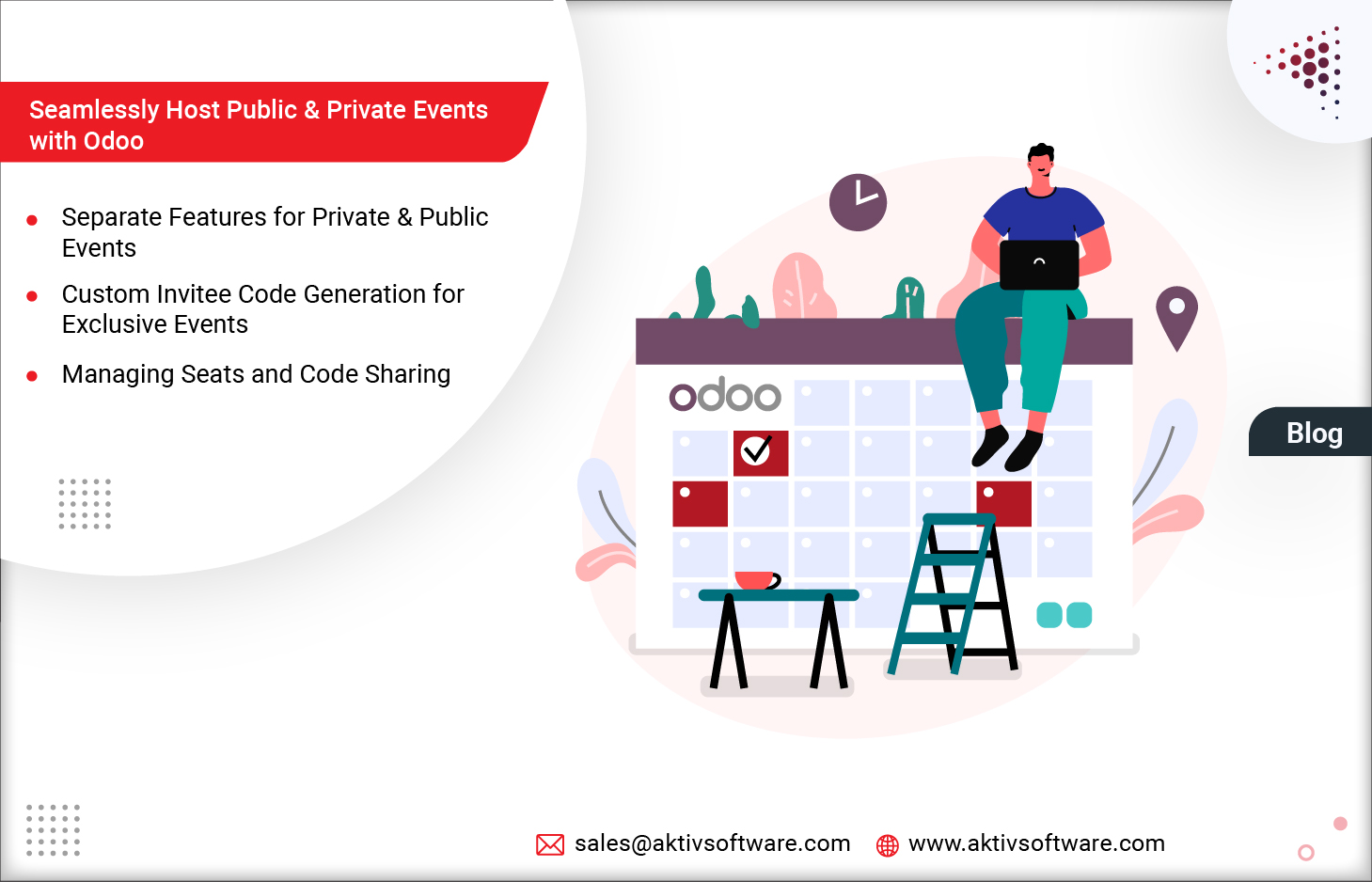 Odoo Event Management Software|Manage Public & Private Events in Odoo|ERP Evaluation with Aktiv