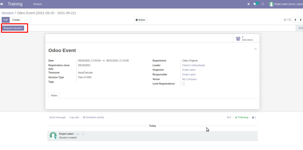 Odoo 14 Events Module to Schedule & Track Corporate Sessions Efficiently 2 Odoo 14 Events Module