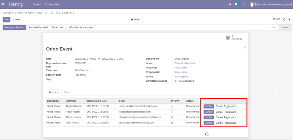 Odoo 14 Events Module to Schedule & Track Corporate Sessions Efficiently 5 Odoo 14 Events Module