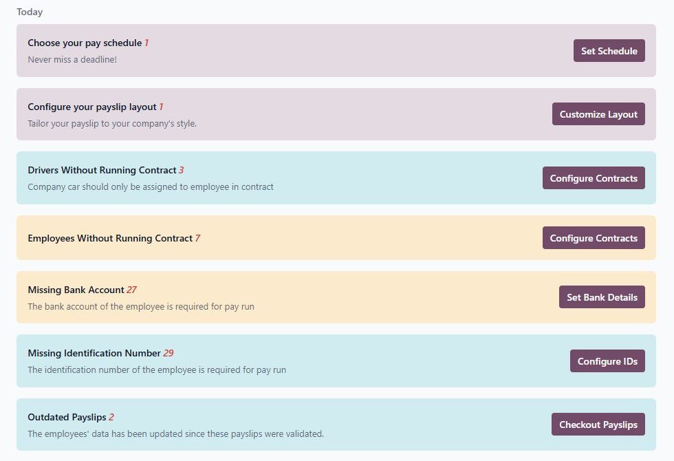 Odoo Payroll Management in Version 20