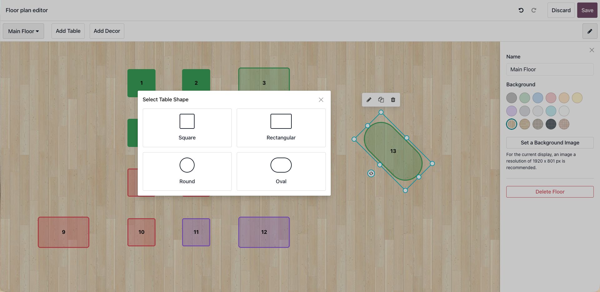 Odoo POS Floorplan