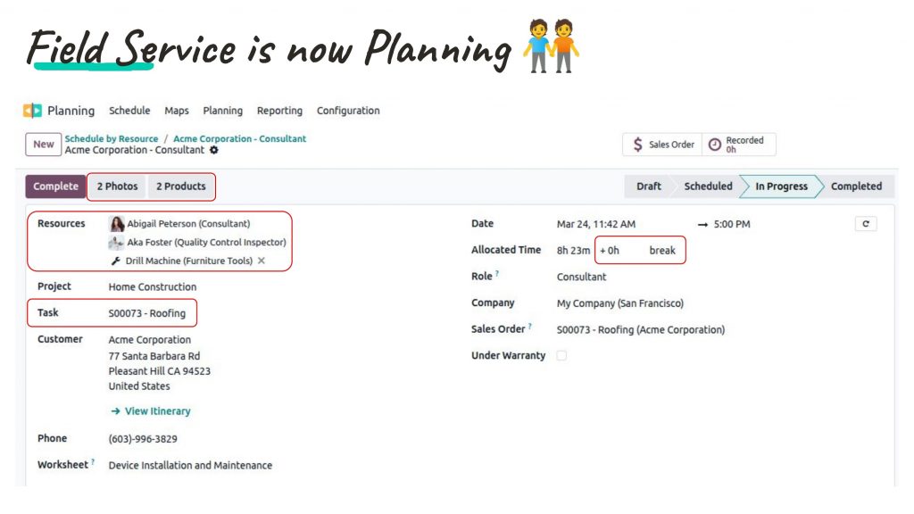 Odoo Field Service App