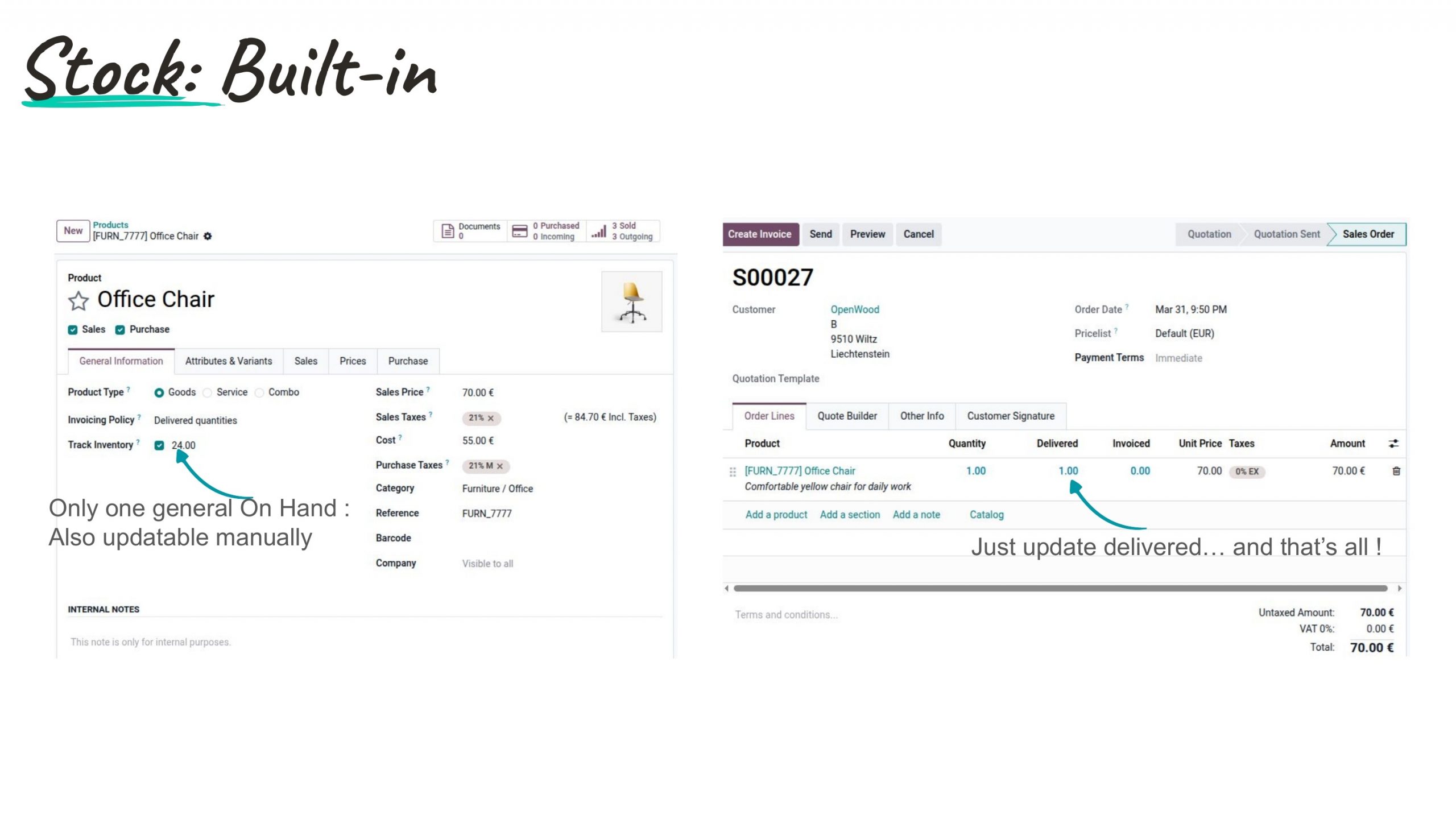 Odoo Inventory Updates