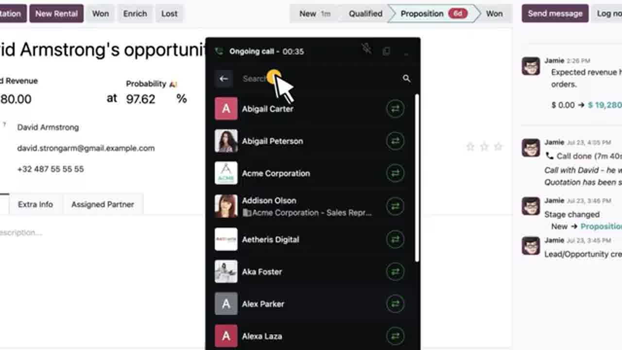Odoo 20 CRM
