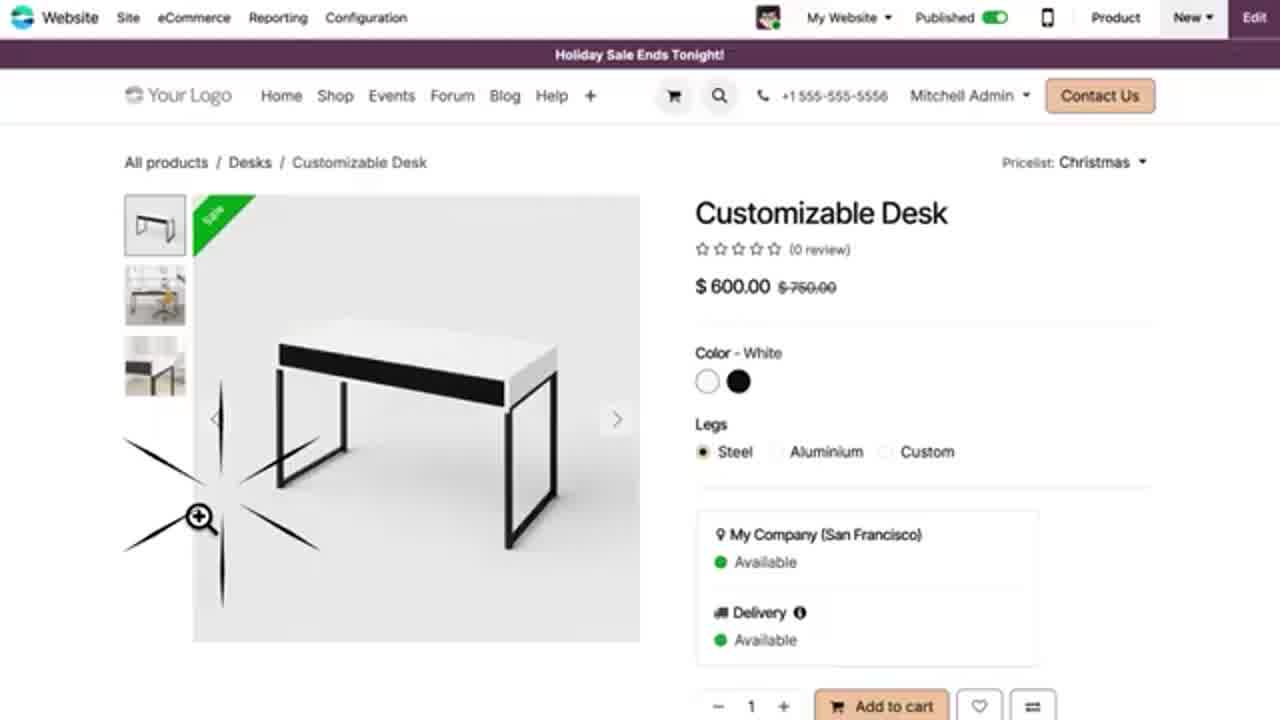 Odoo 20 Ecommerce
