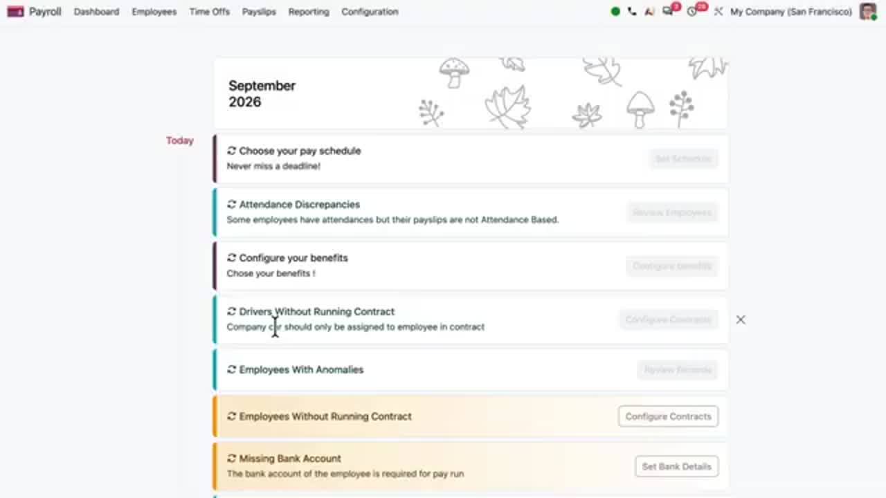 Odoo 20 Payroll Dashboard