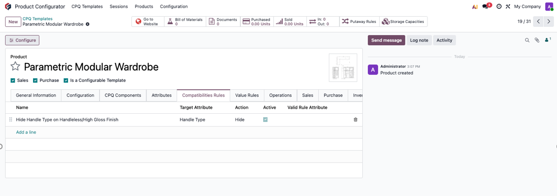 Parametric CPQ in Odoo for Home Decor Furniture